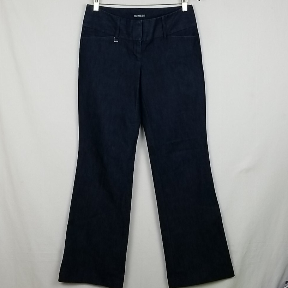 Express Editor Denim Straight Leg Pants Sz 4